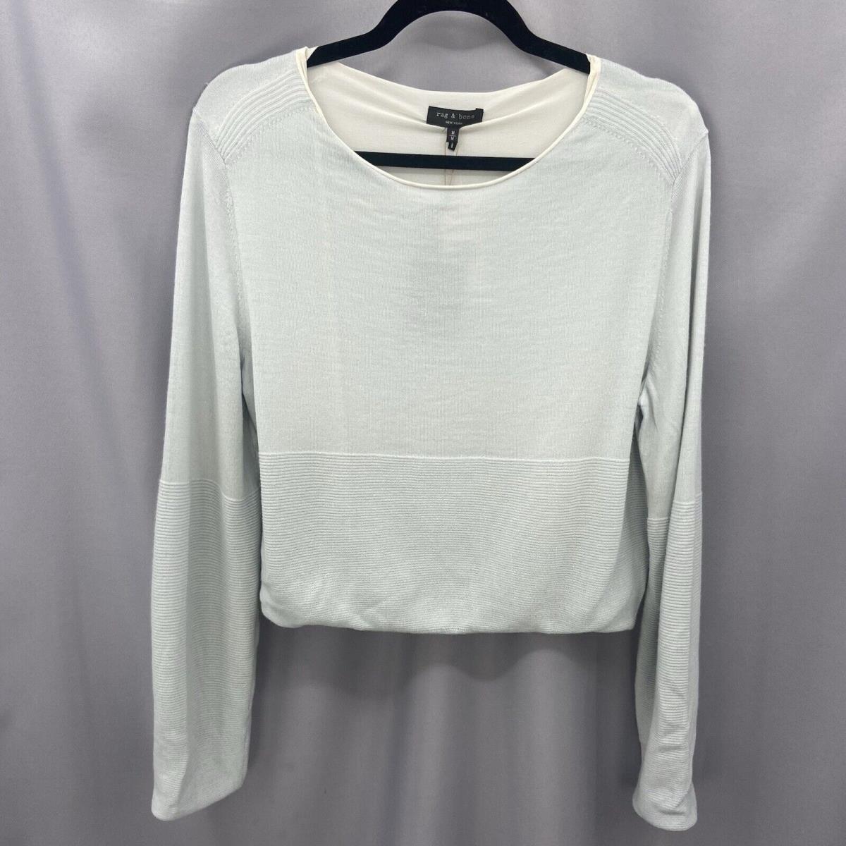 Rag and Bone Kara Extra Fine Merino Wool Silk Reversible Sweater Size Medium