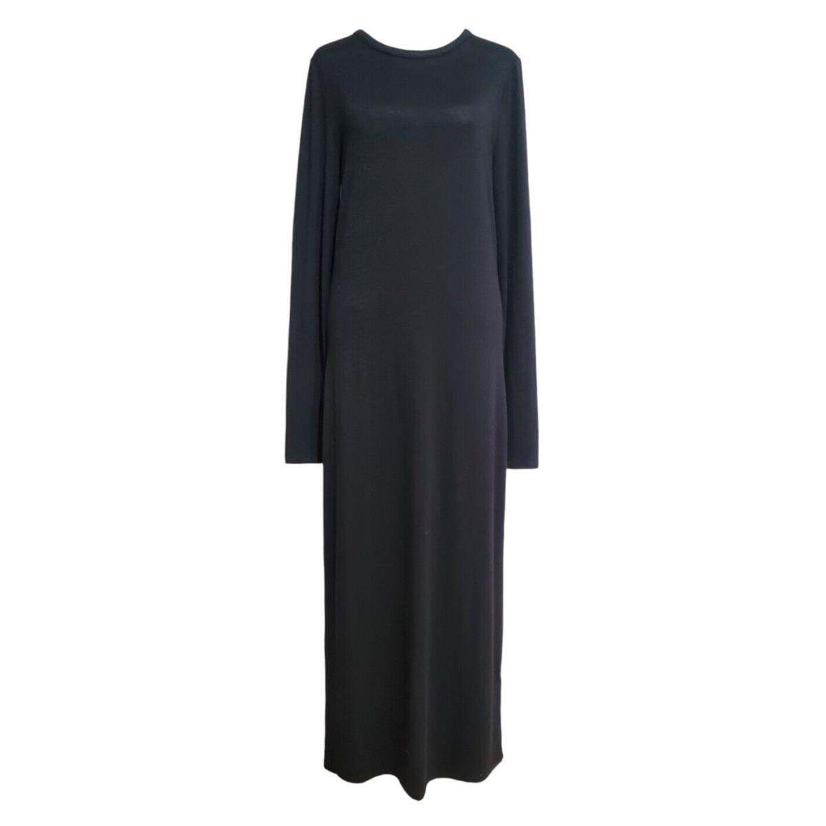 Rag Bone L Black The Knit Crew Neck Long Sleeve Maxi Dress Size Large