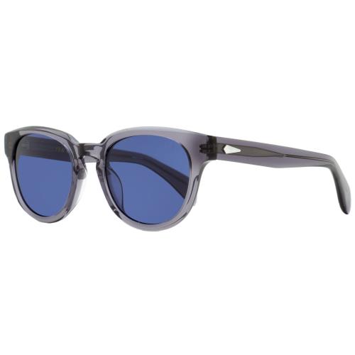 Rag Bone RNB6001S Slayton Sunglasses KB7KU Transparent Grey 51mm - Frame: Transparent Grey, Lens: Blue