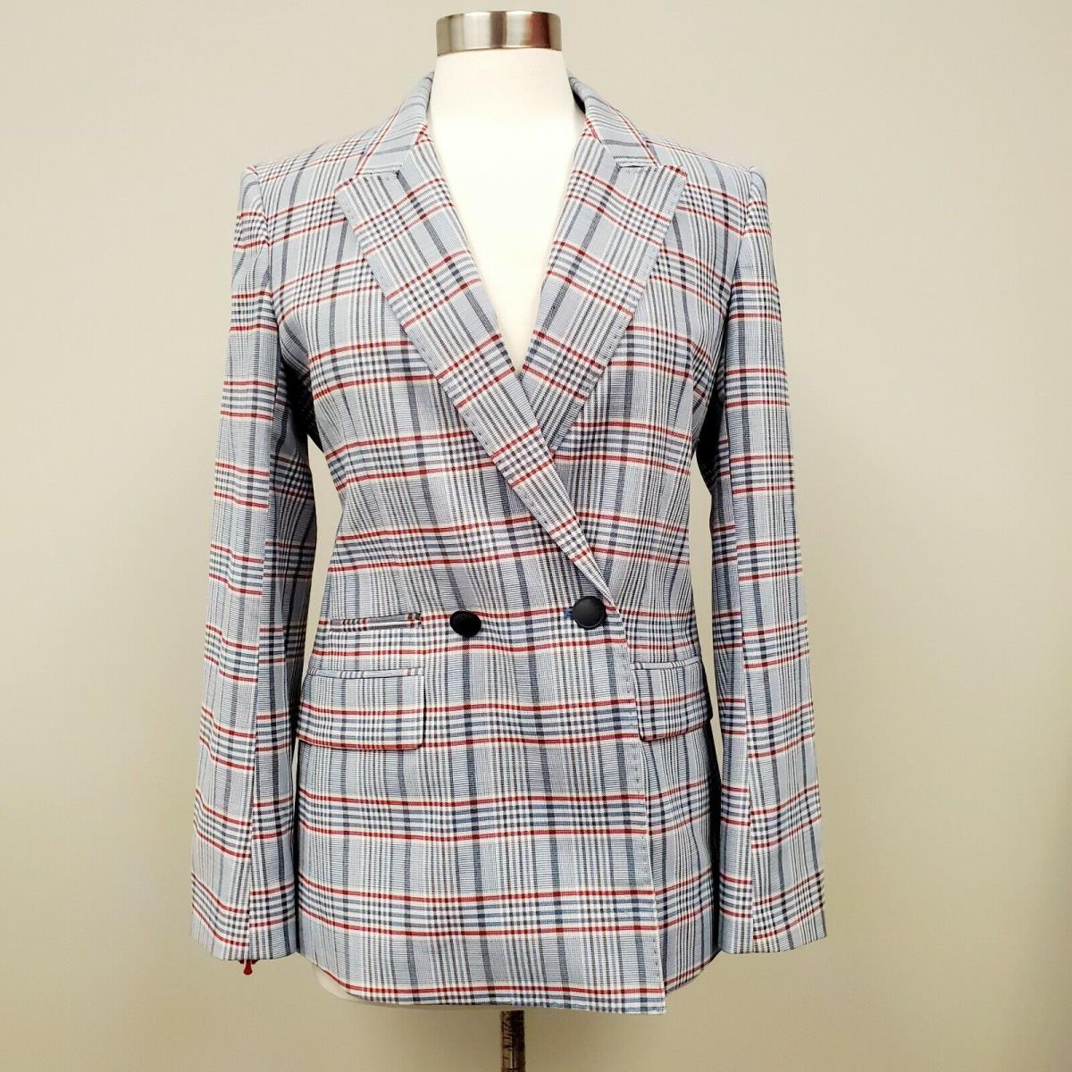 Rag Bone Women`s Elise Check Blazer Plaid Size 8