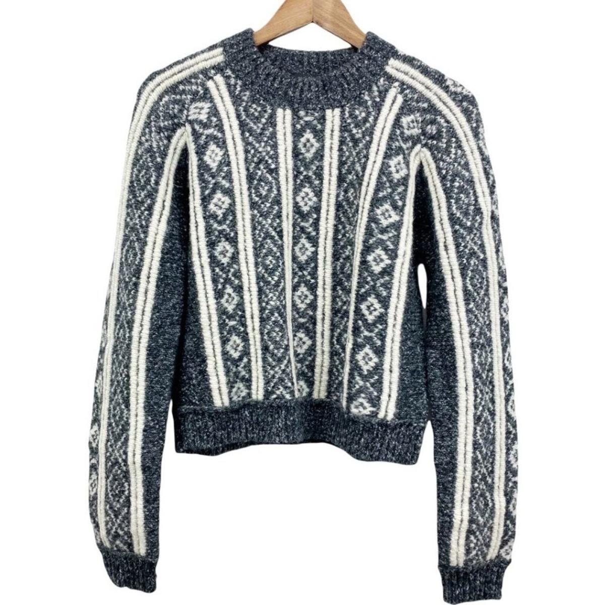 Rag Bone Maisie Sweater Womens Large Alpaca Fair Isle Cozy Nordic Ski Alpine