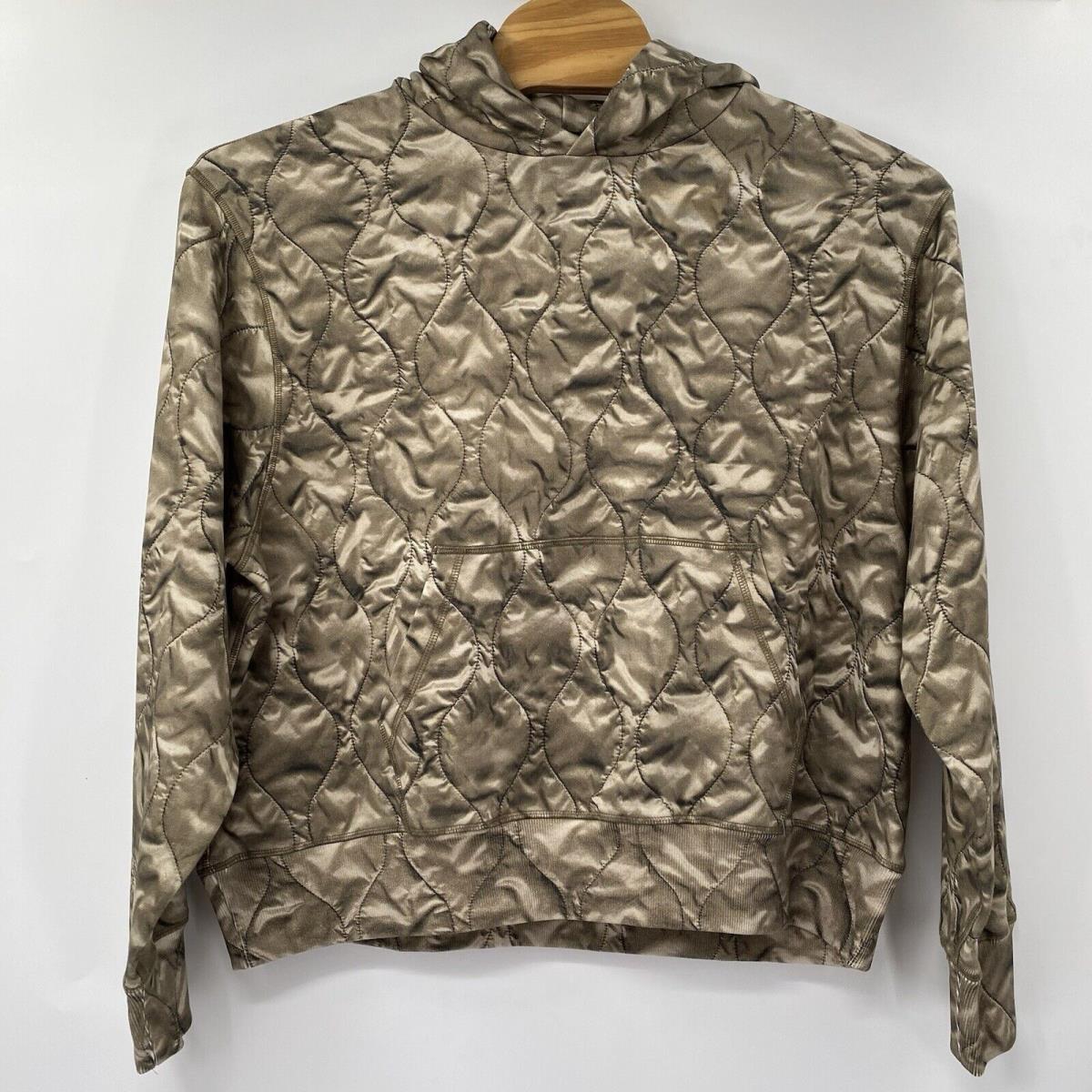 Rag Bone Men`s XL Army All Over Print Photo Reel Quilted Pullover Hoodie