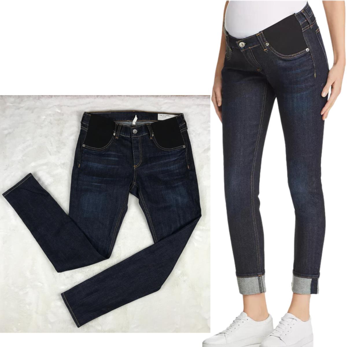 Rag Bone `dre` Skinny Maternity Jeans Size 27