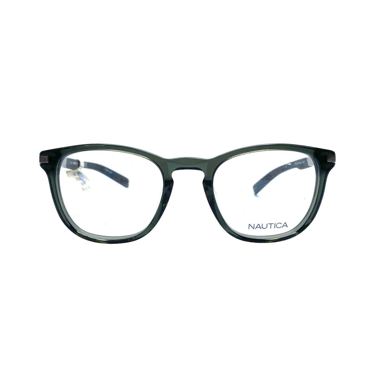 Nautica Dark Gray Cat Eye Silver Metal Frame Eyeglasses N8132 314 50 21 140