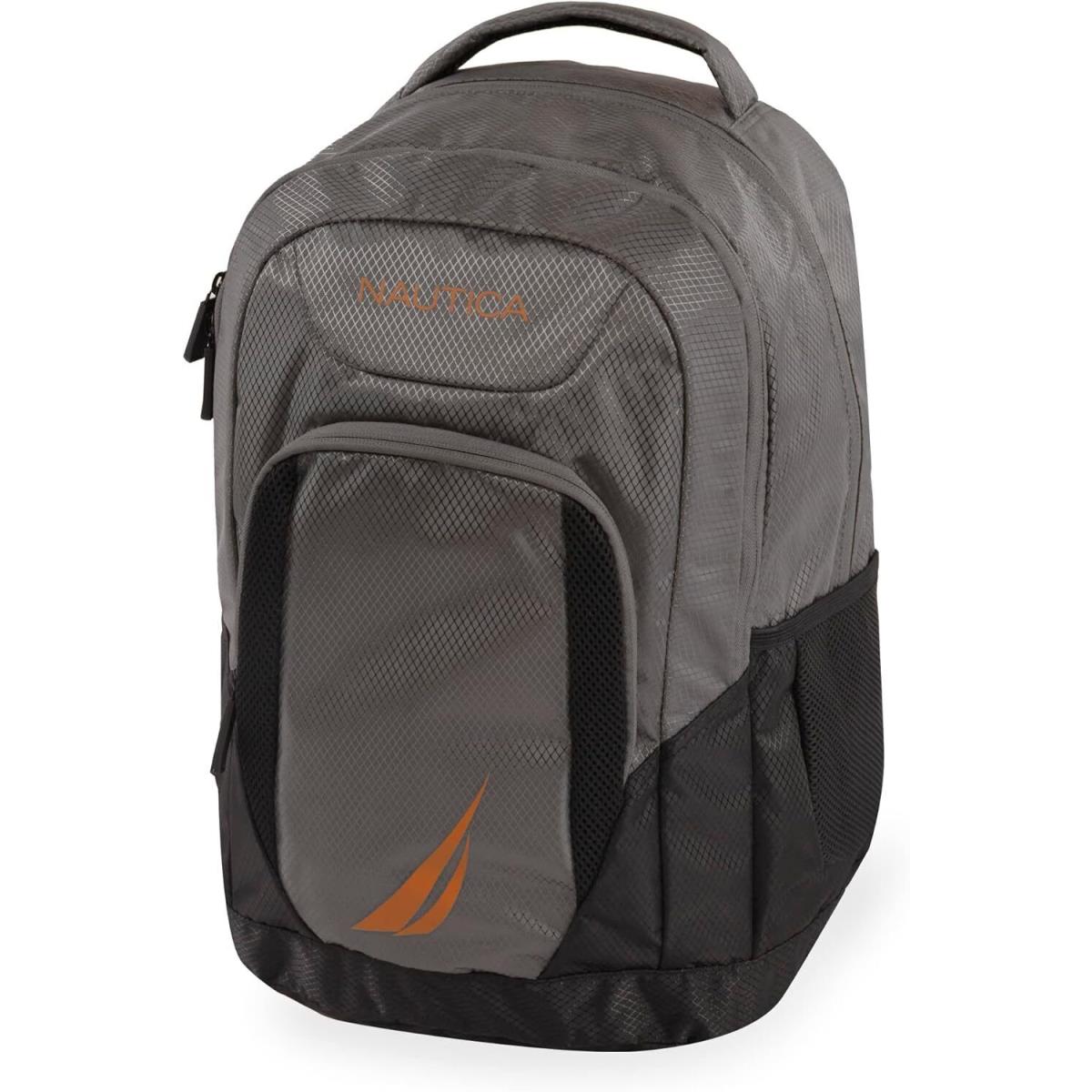 Nautica Sail Laptop Backpack Grey/orange One Size Size Grey/orange