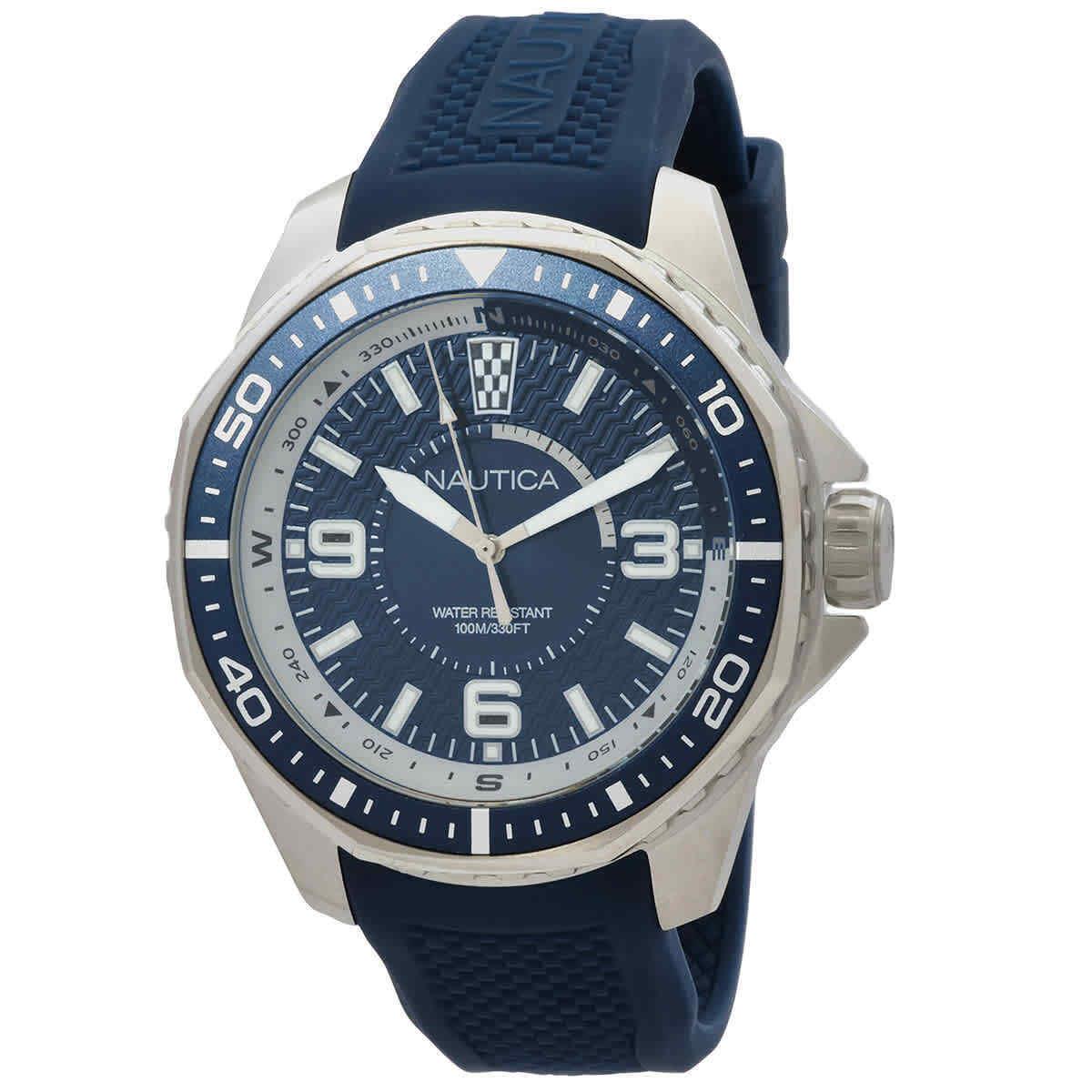 Nautica Koh May Bay Quartz Blue Dial Men`s Watch NAPKMF304