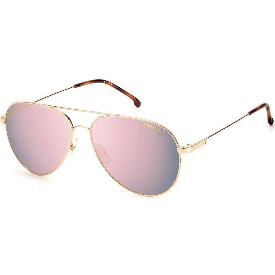 CARRERA-2031T/S 0DDB/0J Aviator Sunglasses Gold Copper Rose Gold Mirror - Frame: Gold, Lens: Gold