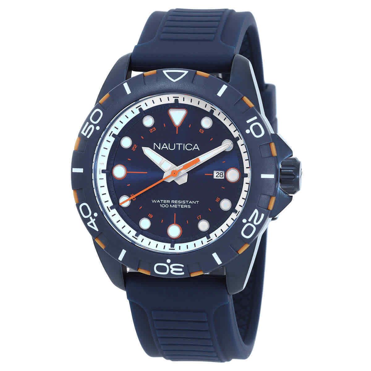 Nautica Nsr Quartz Blue Dial Men`s Watch NAPNRS401