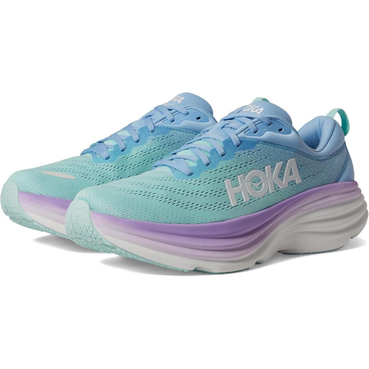 Hoka Z23126 Women`s Multi Bondi 8 Athletic Shoes Size US 8.5D/W EU 40 2/3 - Multicolor