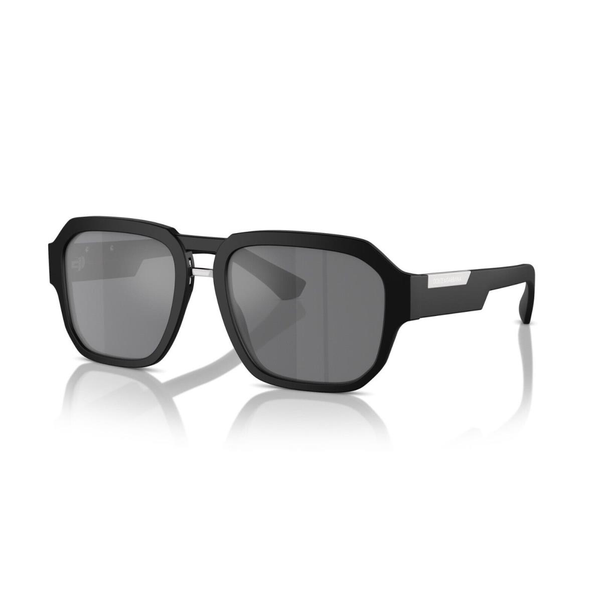 Dolce Gabbana DG 4464 Matte Black/grey Silver Mirrored 25256G Sunglasses