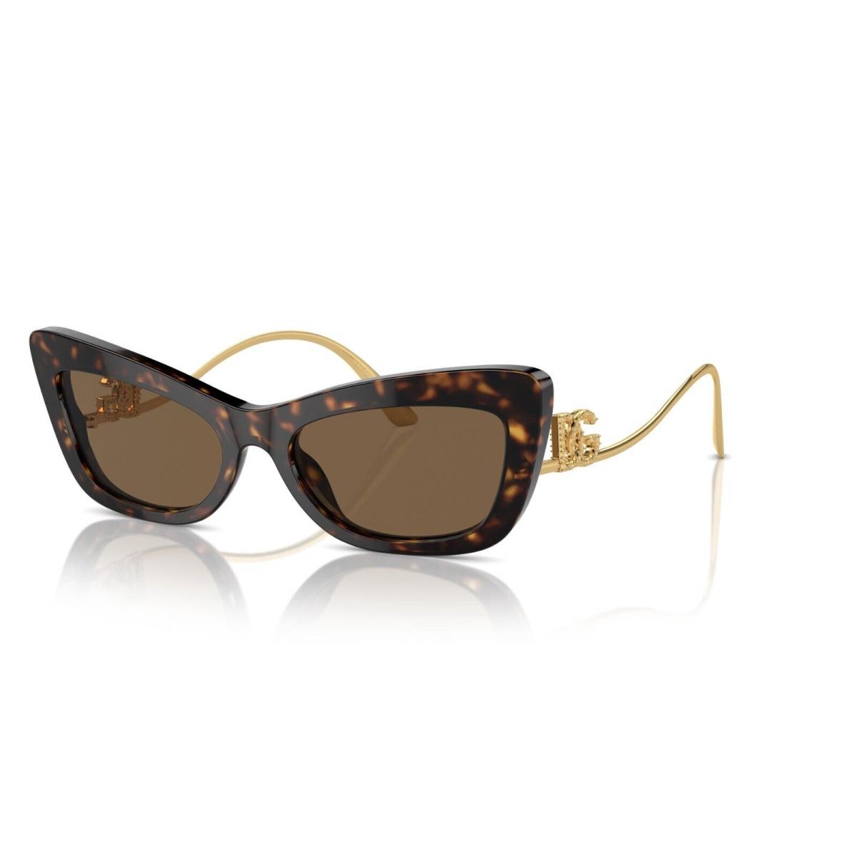 Dolce Gabbana DG 4467B Dark Havana and Gold/brown 502/73 Sunglasses