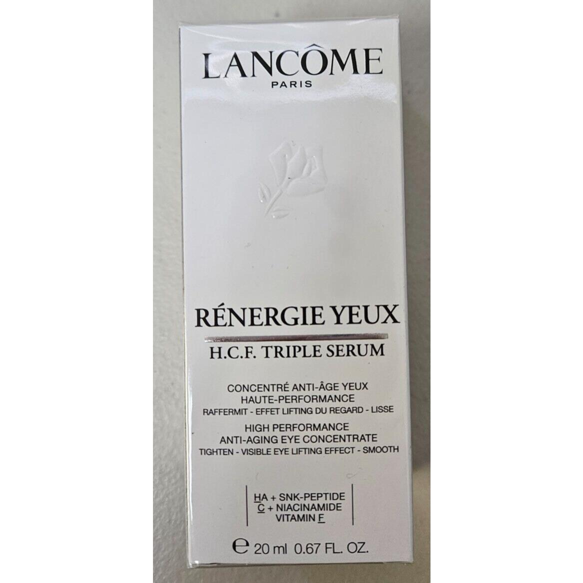 Lancome Renergie Yeux H.c.f Triple Serum Anti-aging Eye Concentrate 0.67oz