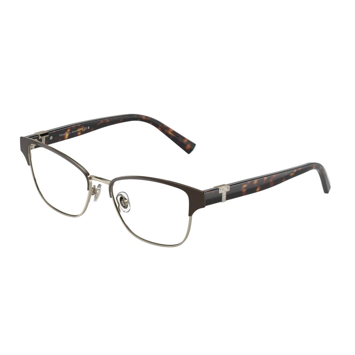 Tiffany TF1152B 6021 Brown On Pale Gold Demo Lens 52 mm Women`s Eyeglasses