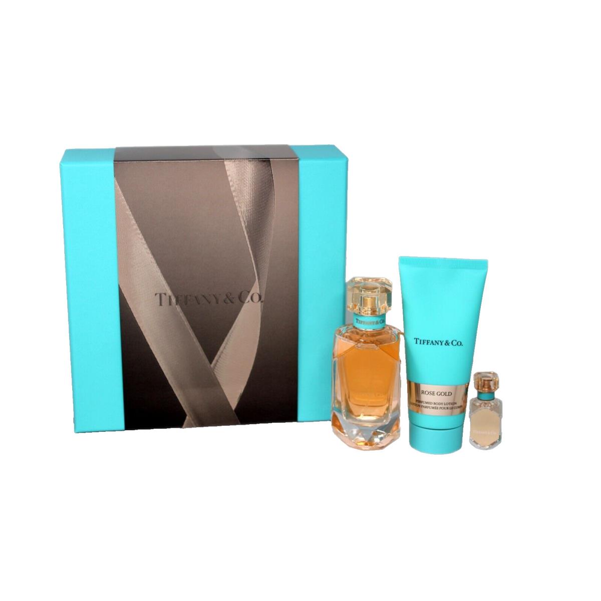 Tiffany Co. Rose Gold 3 Piece Gift Set Eau DE Parfum Spray 75 ML/2.5 Fl.oz