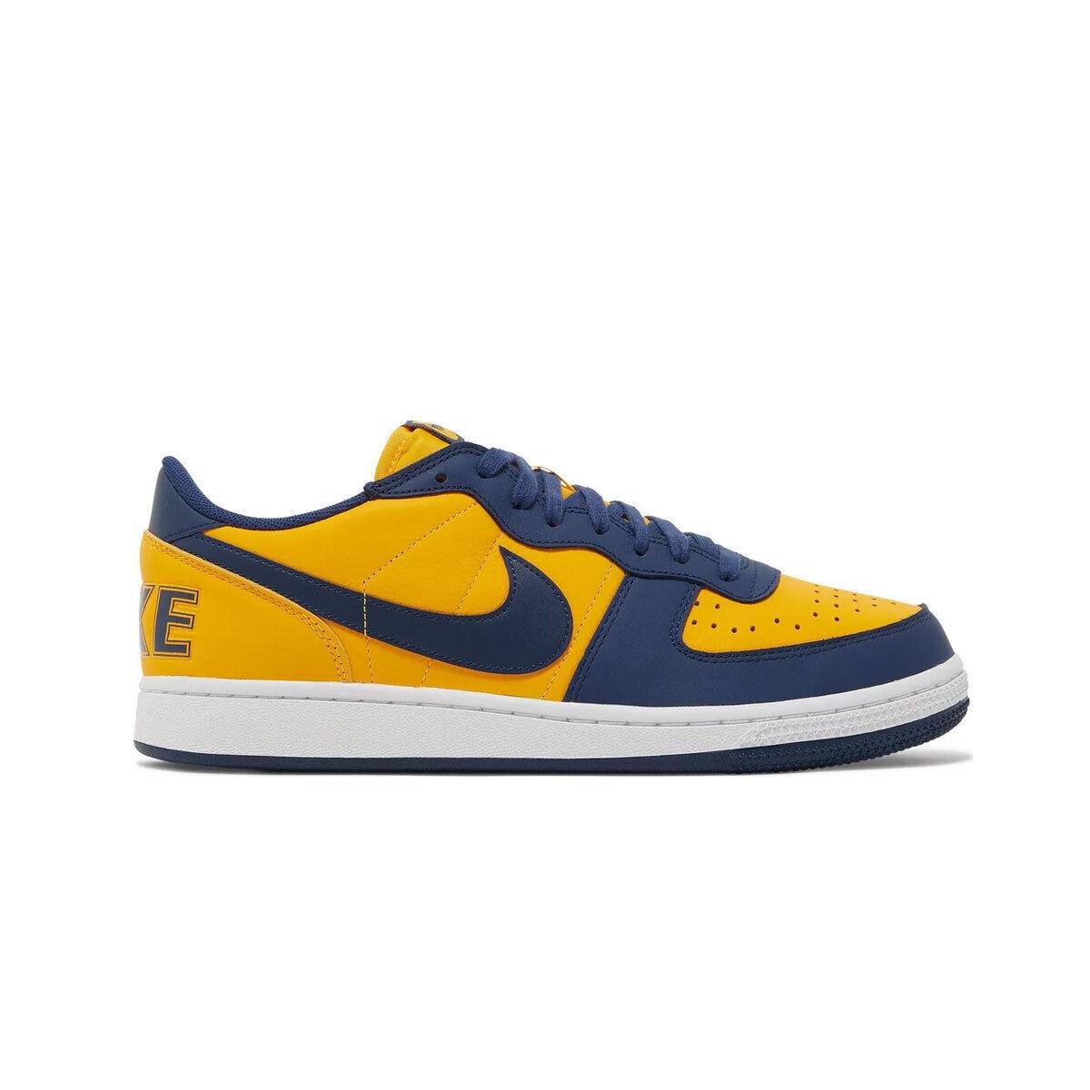 Nike Men`s Terminator Low Michigan FJ4206-700 University Gold/navy/white SZ 6-12 - University Gold/Navy/White