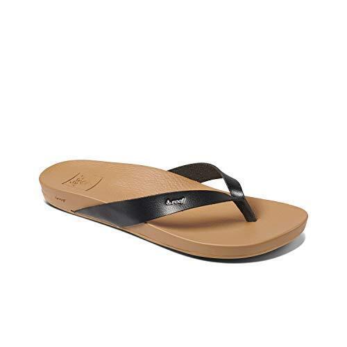 Reef Women`s Cushion Court Flip Flop Black/natural - RF0A3FDSBLN Black/natural