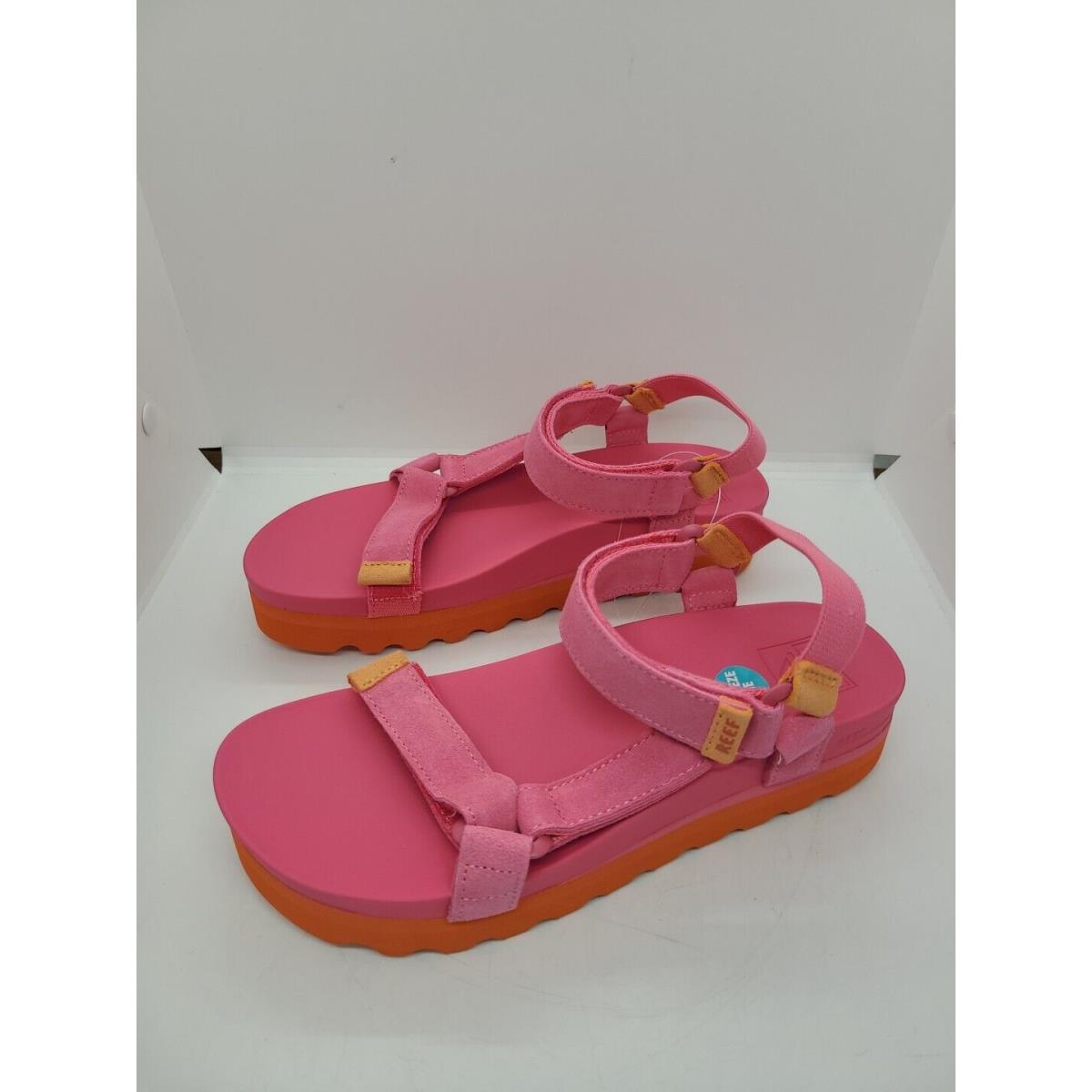 Reef Cushion Rem Hi Platform Sandals - Orange Crush Size 8