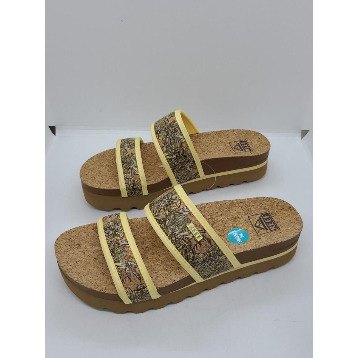 Reef Cushion Vista Hi Platform Sandal - Banana Cork Size 8