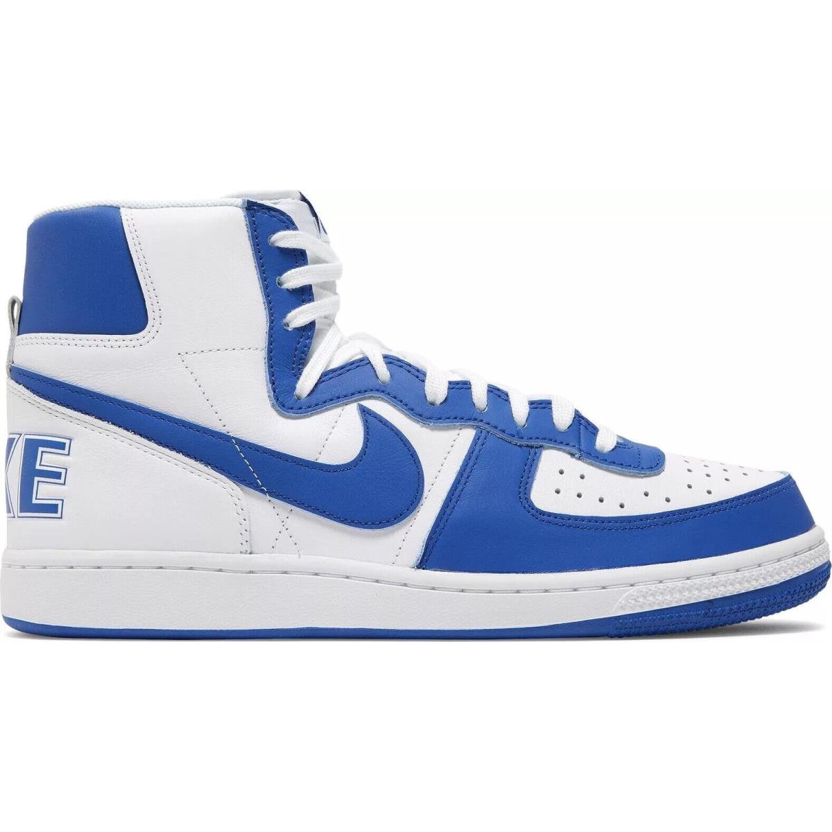 Nike Mens Terminator High Basketball Shoes Box NO Lid FN6836 100 - WHITE GAME ROYAL