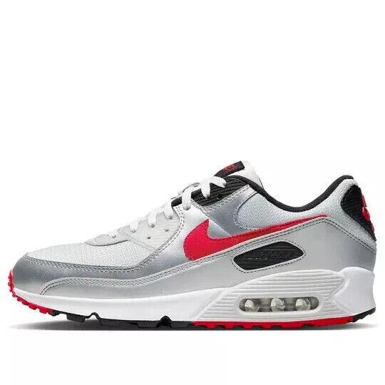Nike Air Max 90 DX4233-001 Sneakers Men`s Silver Bullet Running Shoes NR8854 - Silver