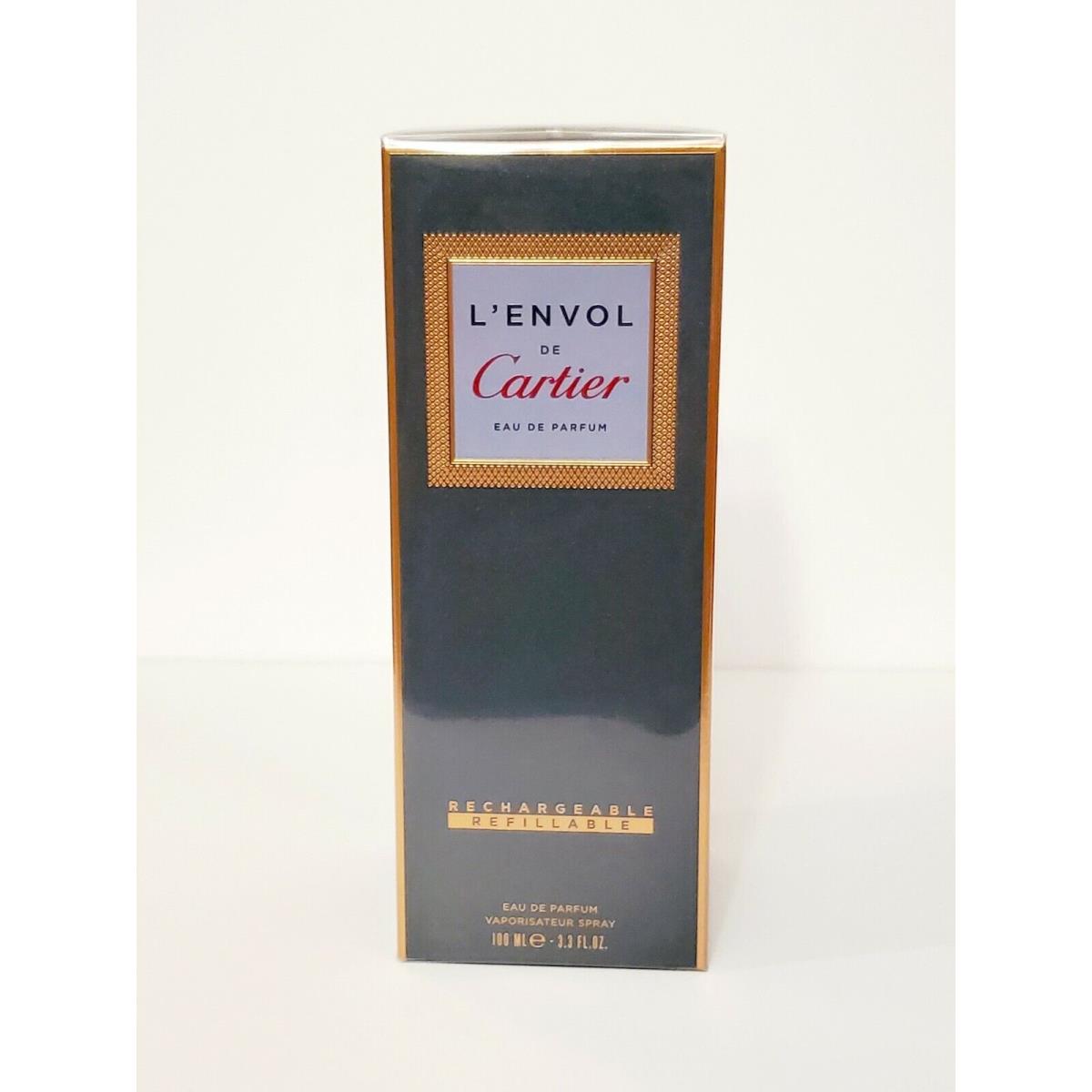 L` Envol DE Cartier 3.4OZ Refillable Edp Spray For Men