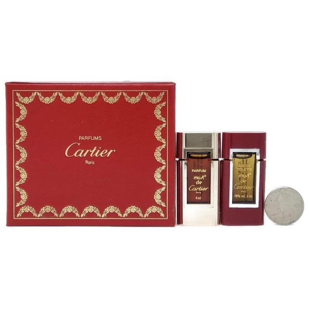 Must de Cartier Vintage For Women 2 Pc Set: 4 ml/.13 oz Parfum and Edt Mini