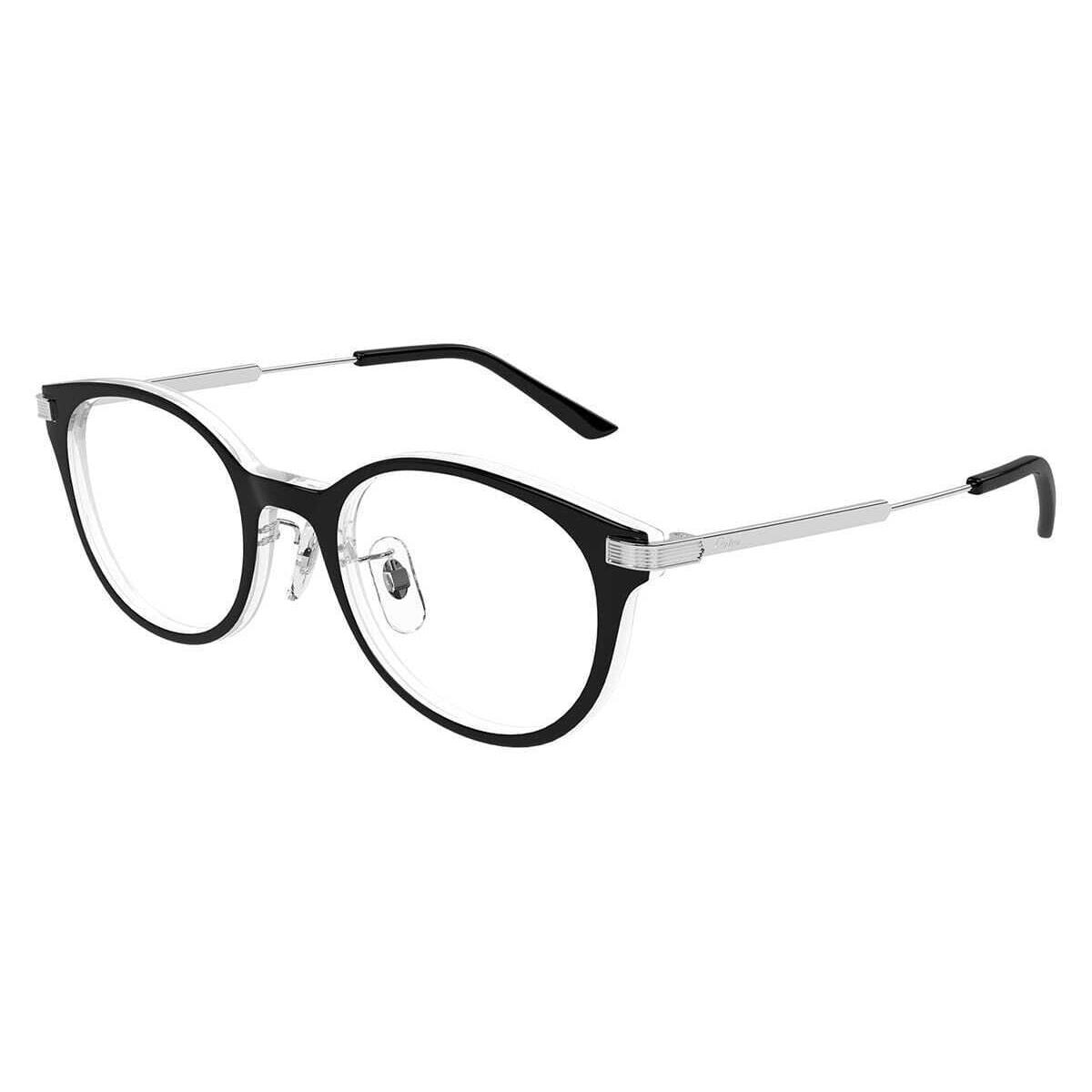 Cartier CT0531oJ-001 Black Silver Eyeglasses