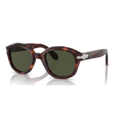 Persol 0PO0060S 24/31 Havana/green Soft Square 52mm Women`s Sunglasses