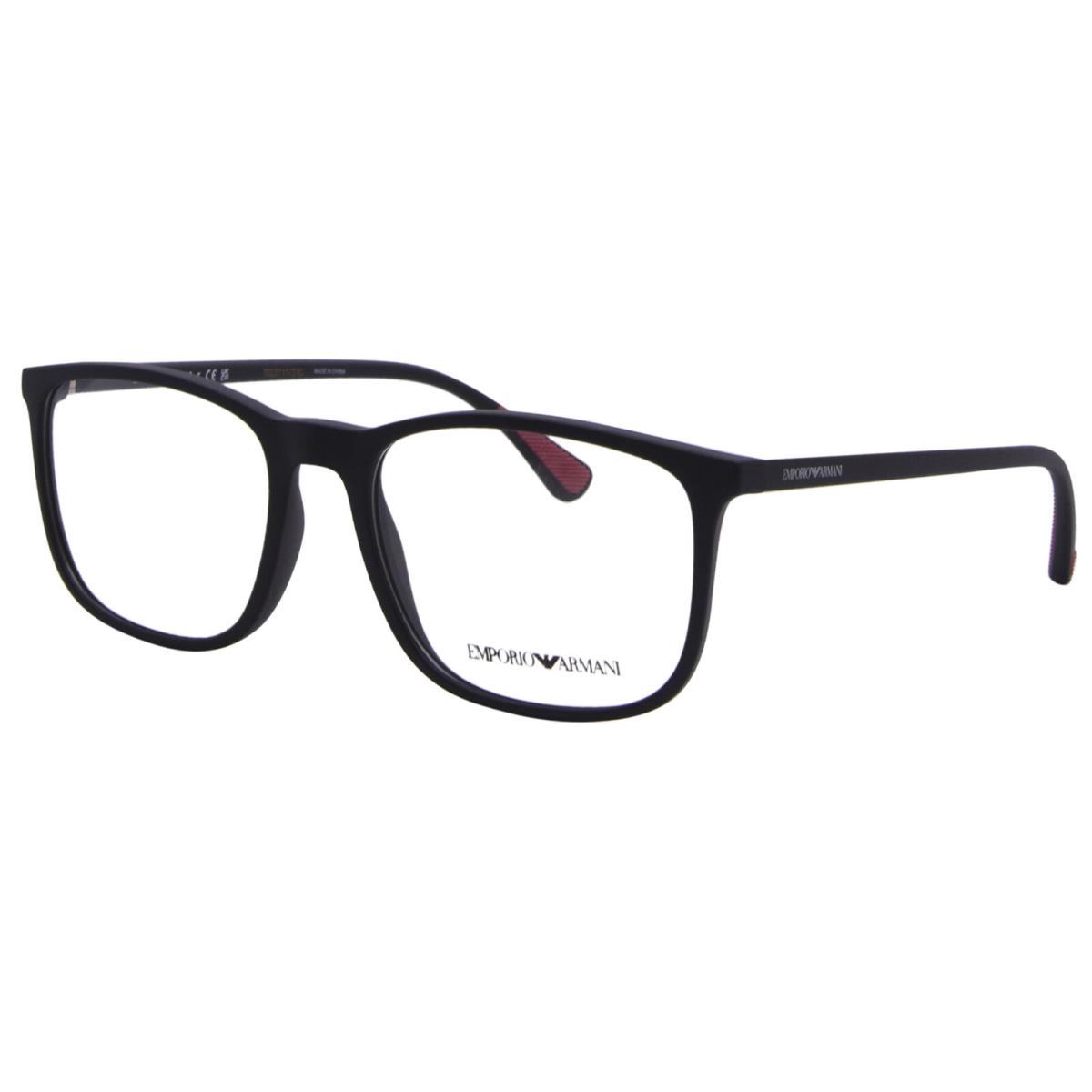 Emporio Armani EA3177 5042 Eyeglasses Men`s Matte Black Full Rim 55mm