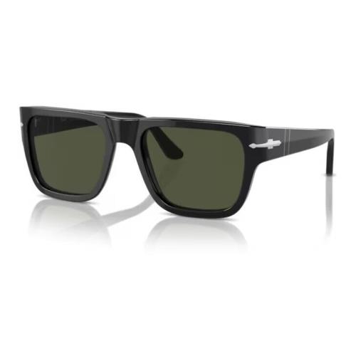 Persol 0PO3348S 95/31 Black/green Square 55mm Square Men`s Sunglasses