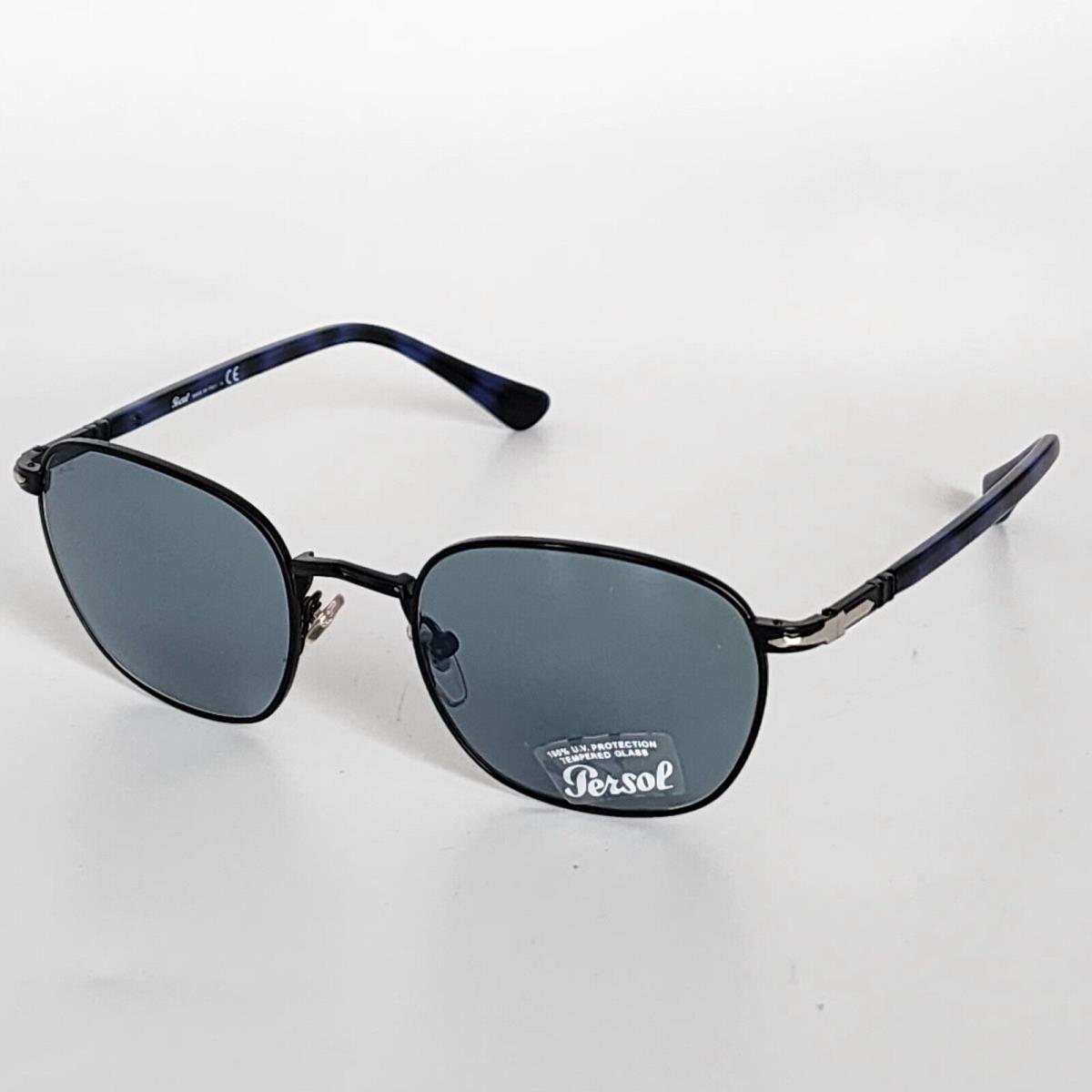 Persol PO2476S 1078/56 Black/ Light Blue Lens Square Unisex 50mm Sunglasses