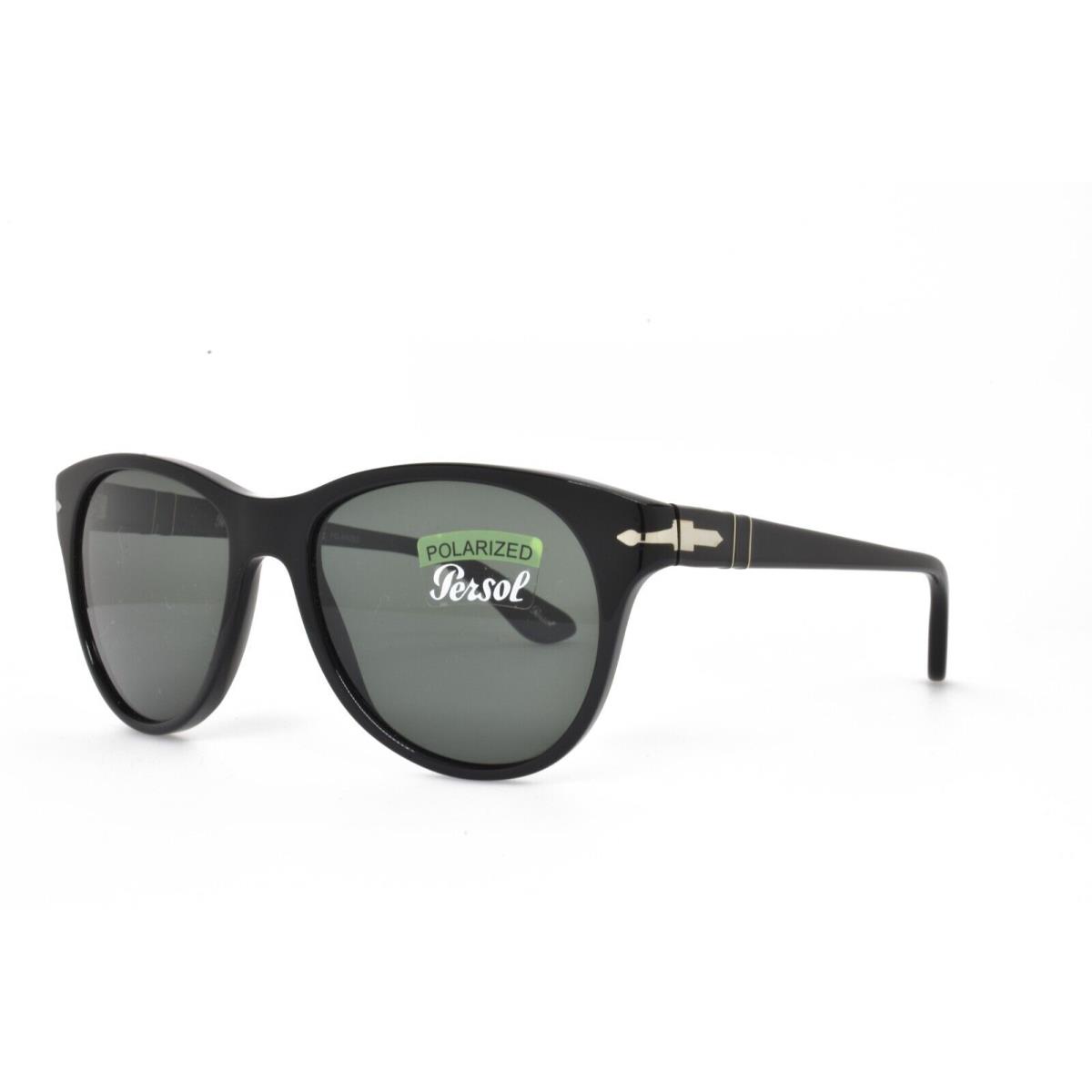 Persol Women`s Sunglasses Black Gray 3134 Pilot - Frame: Black, Lens: Gray