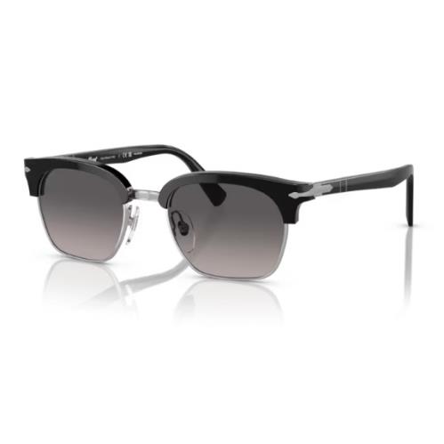 Persol 0PO3199S 1106M3 Black Silver Grey Gradient Square Men`s Sunglasses