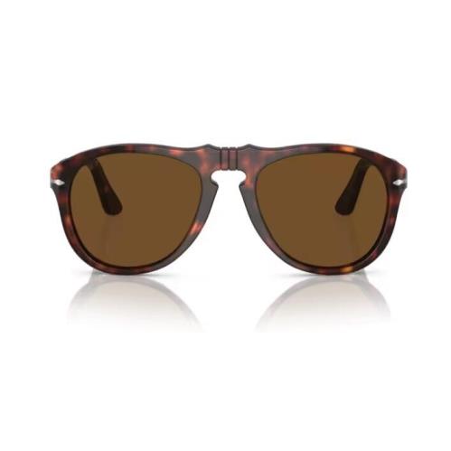 Persol 0PO0649 24/57 Havana/brown Polarized Soft Square Men Sunglasses