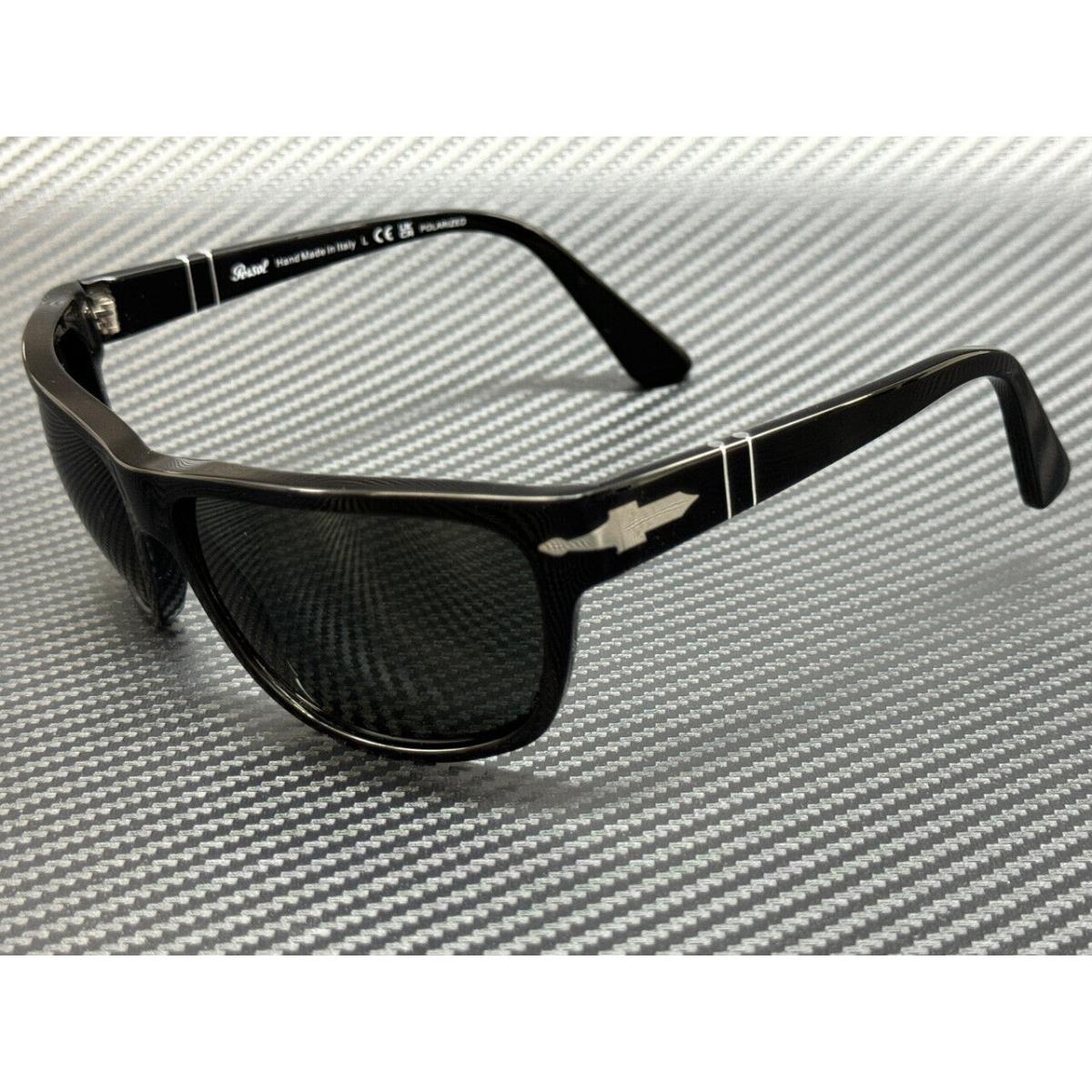 Persol PO3342S 95 58 Black Green Polarized Men`s 63 mm Sunglasses