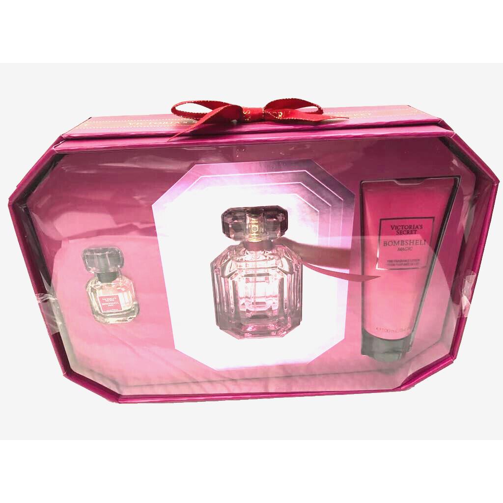 Victoria s Secret Bombshell Magic Eau De Parfum 1.7oz Lotion 3.4oz Gift Set 3pcs