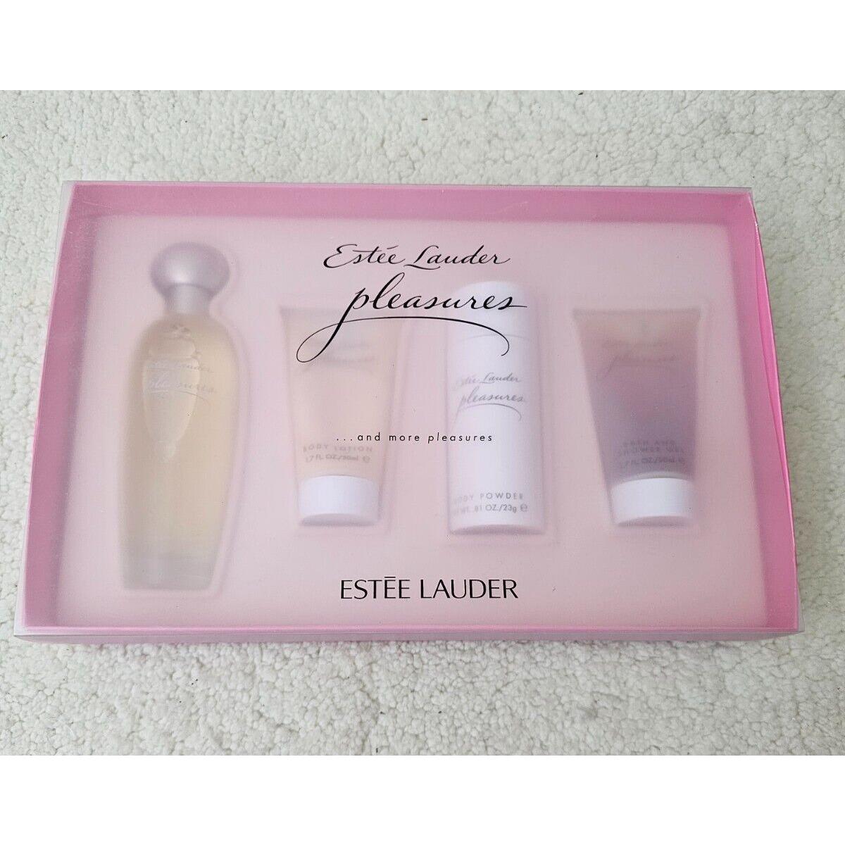 Vintage Nos Estee Lauder Pleasures Gift Set 3.4-oz-oz Spray Body Powder C537