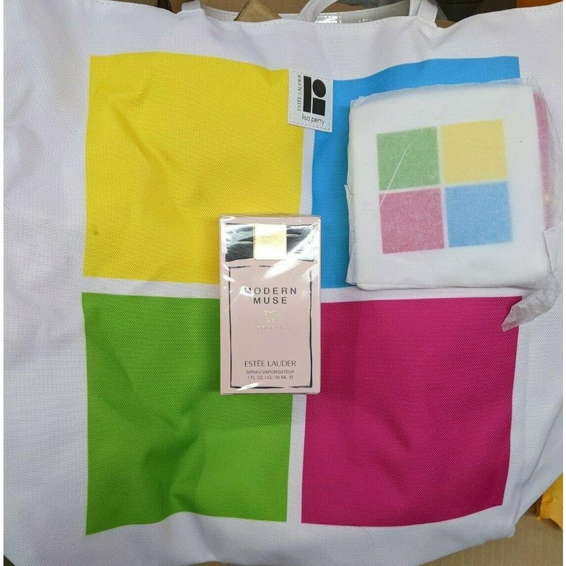 Estee Lauder Modern Muse Edp Eau De Parfum Spray 1oz/30ml+2pc Tote Bag Beach