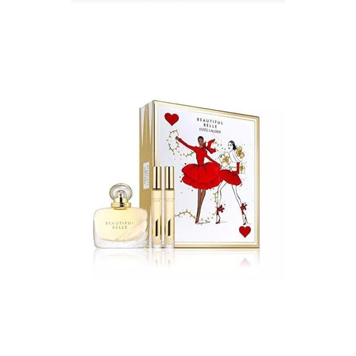 Beautiful Belle Estee Lauder Women 3pc Set 1.7 oz Edp .2 oz Travel Spray 2