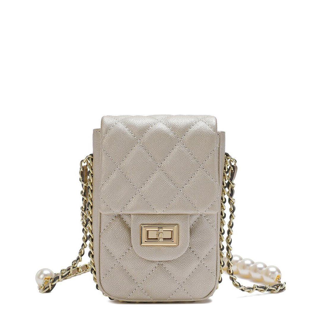 Balenciaga Tiffany Fred Paris Quilted Leather Crossbody Women`s Gold