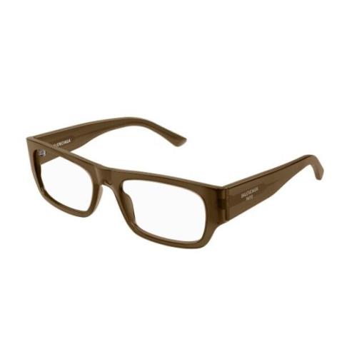 Balenciaga BB0370O 004 Brown Rectangular Men`s Eyeglasses