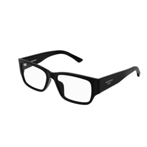 Balenciaga BB0373OK 001 Black Rectangular Men`s Eyeglasses - Frame: Black