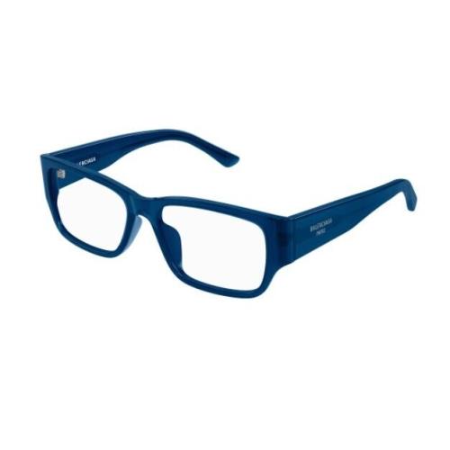 Balenciaga BB0373OK 003 Blue Rectangular Men`s Eyeglasses