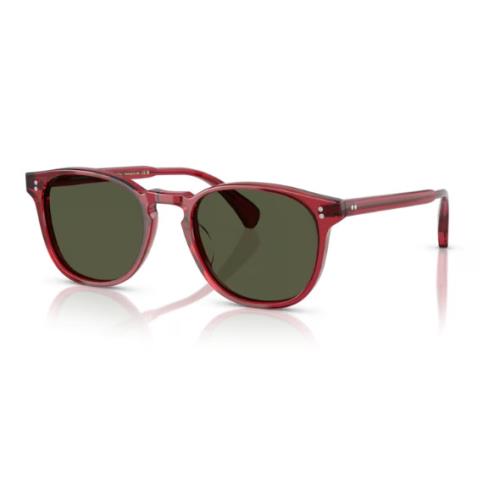 Oliver 0OV5298SU Finley Esq Sun(u) 176452 Peoples 0OV5298SU Finley Esq Sun U 176452 Translucent 53mm Sunglasses - Frame: Translucent rust, Lens: G-15