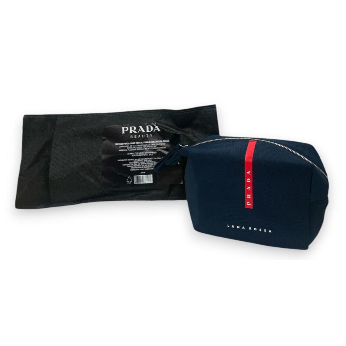 Prada Luna Rossa Pouch Dark Blue As Seen In Pics