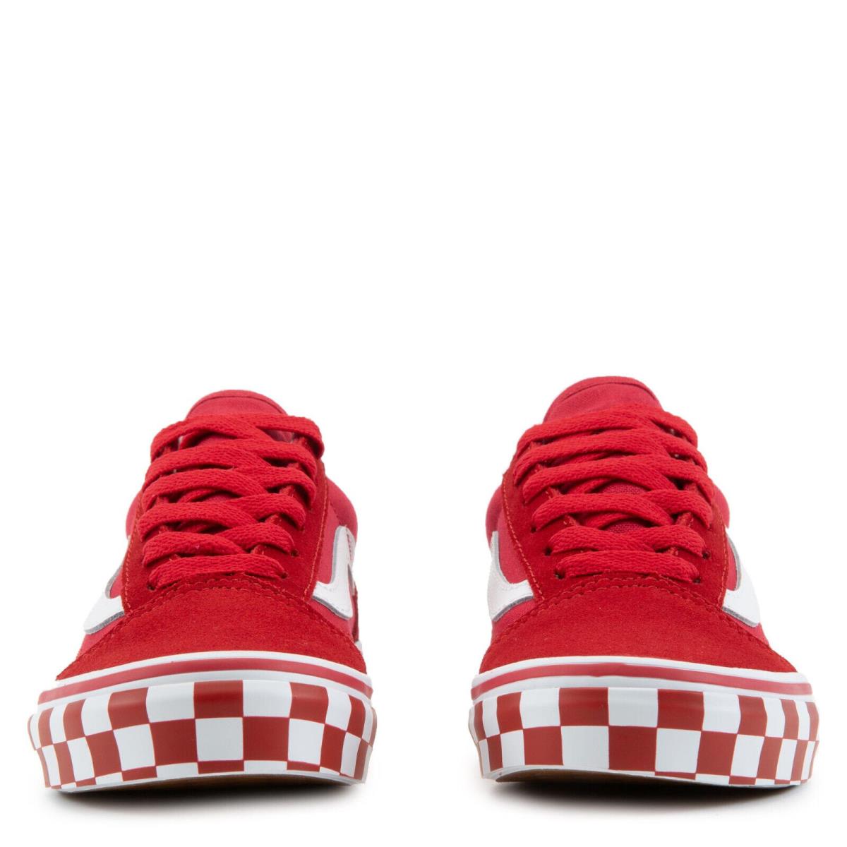 Unisex Junior Vans Old Skool Shoes VN0A4UHZ32W Red-white 100%Originl