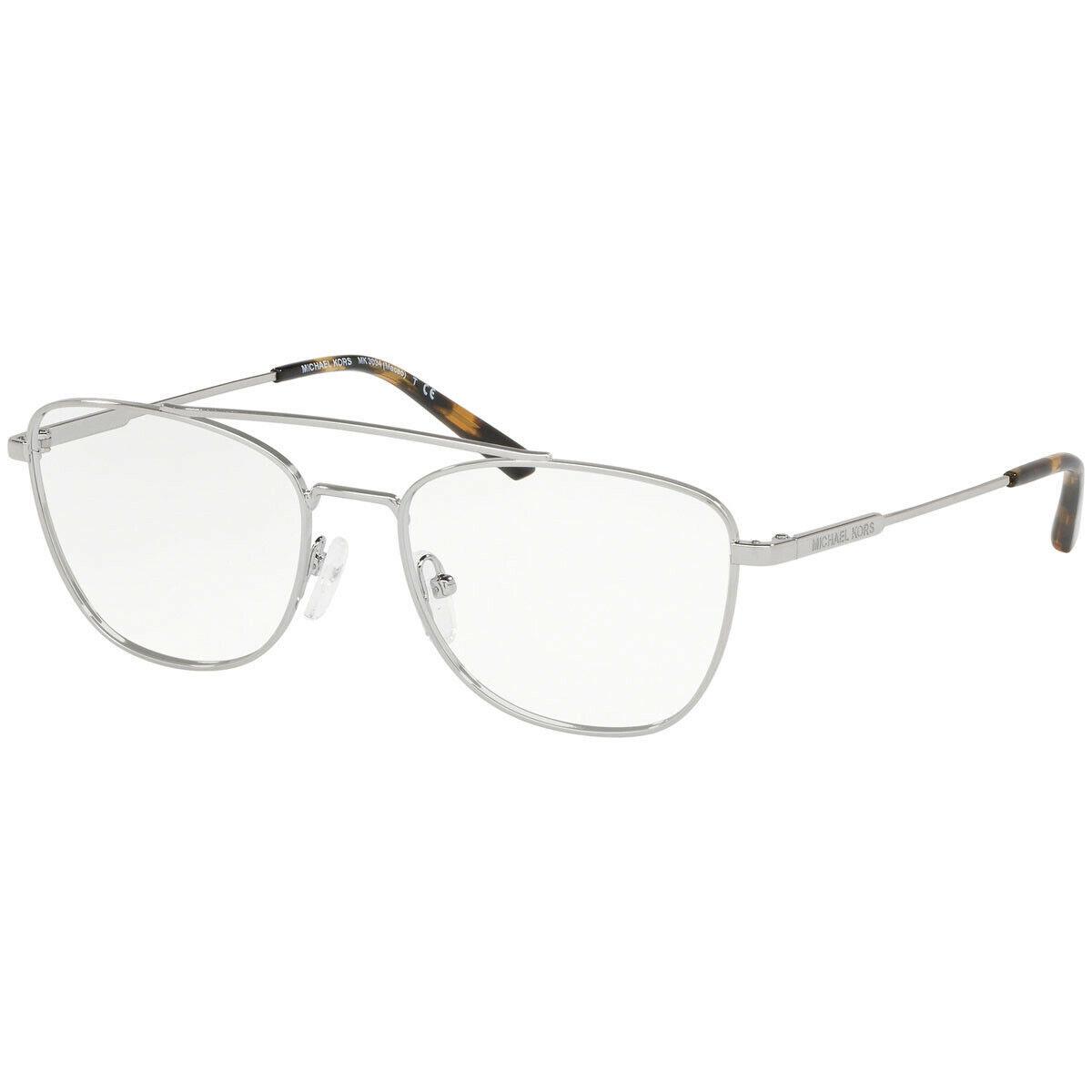 Michael Kors Eyeglasses MK 3034 1153 Macao Silver W/ Demo Lens 53MM