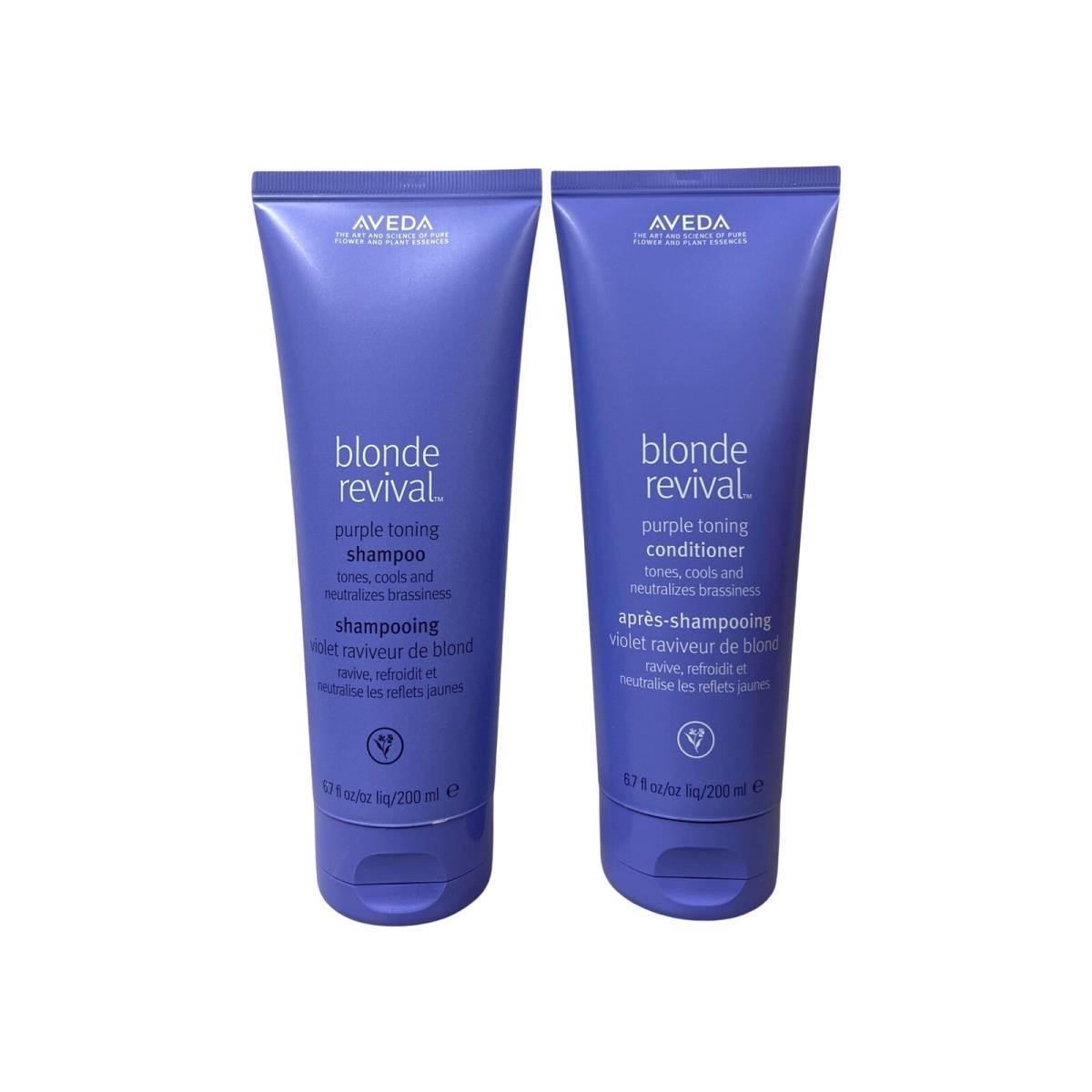 Aveda Blonde Revival Purple Toning Shampoo Conditioner 6.7oz Set