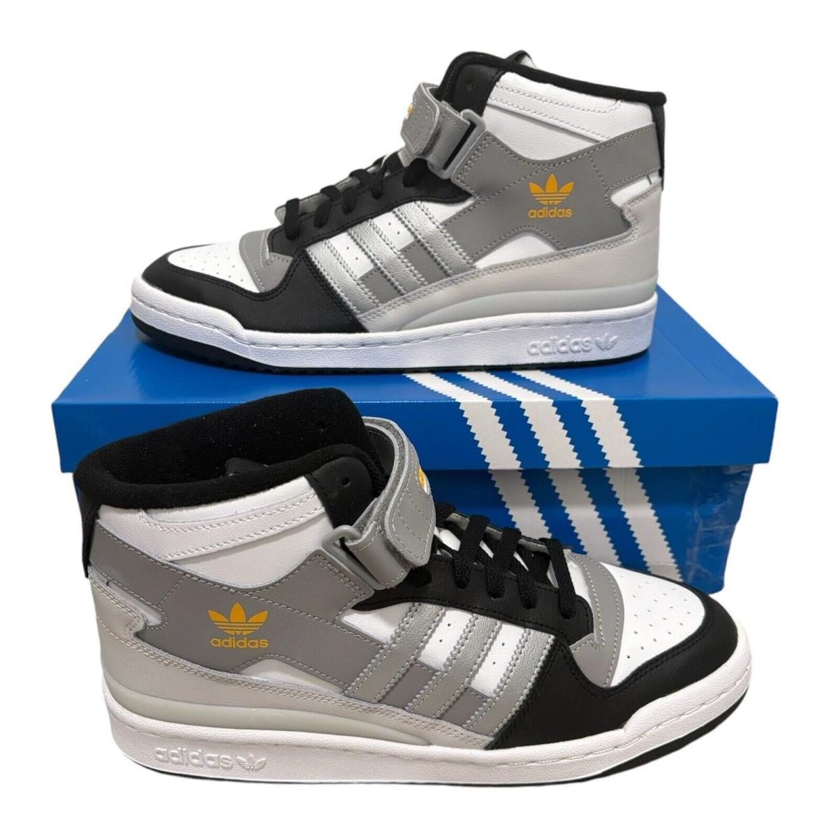 GW4372 Adidas Originals Men s Forum Mid Metallic Silver Casual Sneakers - Blue