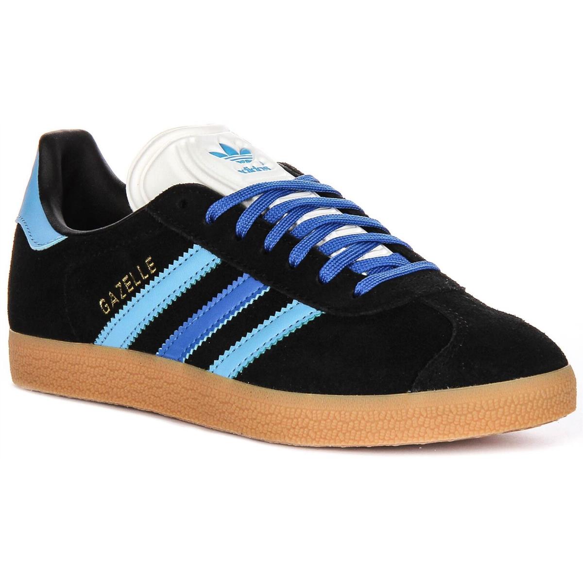 Adidas Gazelle Gum Outsole Solar Suede Womens Sneakers Black Blue US 5 - 11 - BLACK BLUE